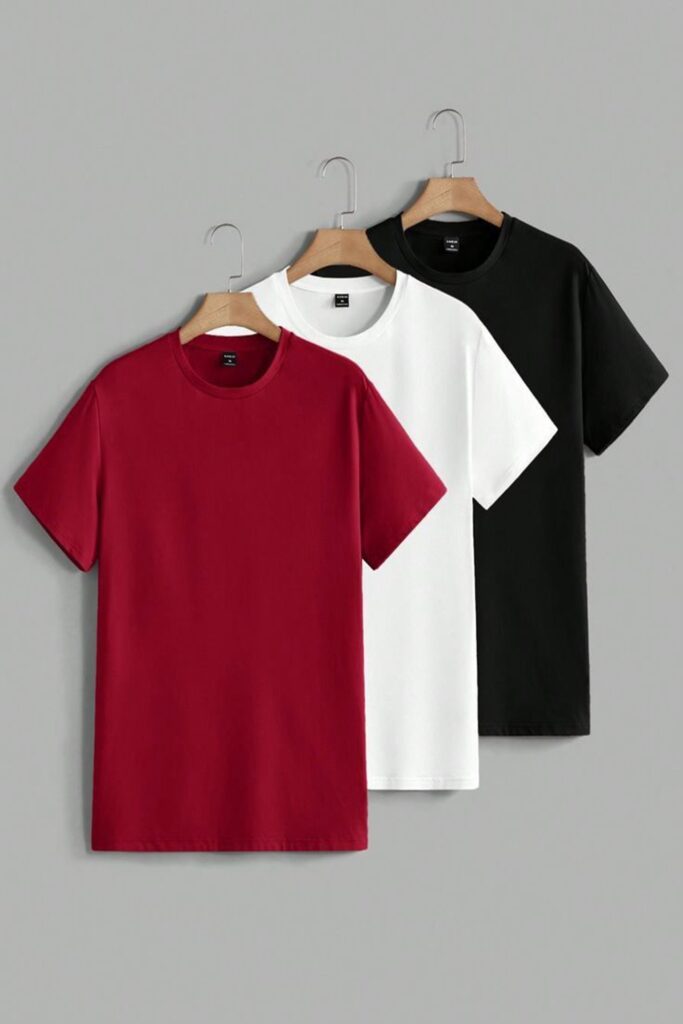 Men's Super Soft Round Neck Solid T-Shirts – Regular Fit in Solapur